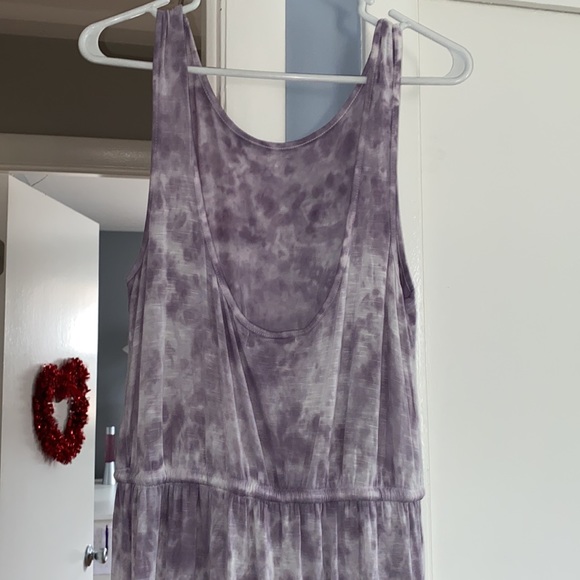 Purple/white tie dye summer dress - Picture 3 of 4